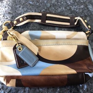 Coach Satin Signature Deco Print Shoulder Bag